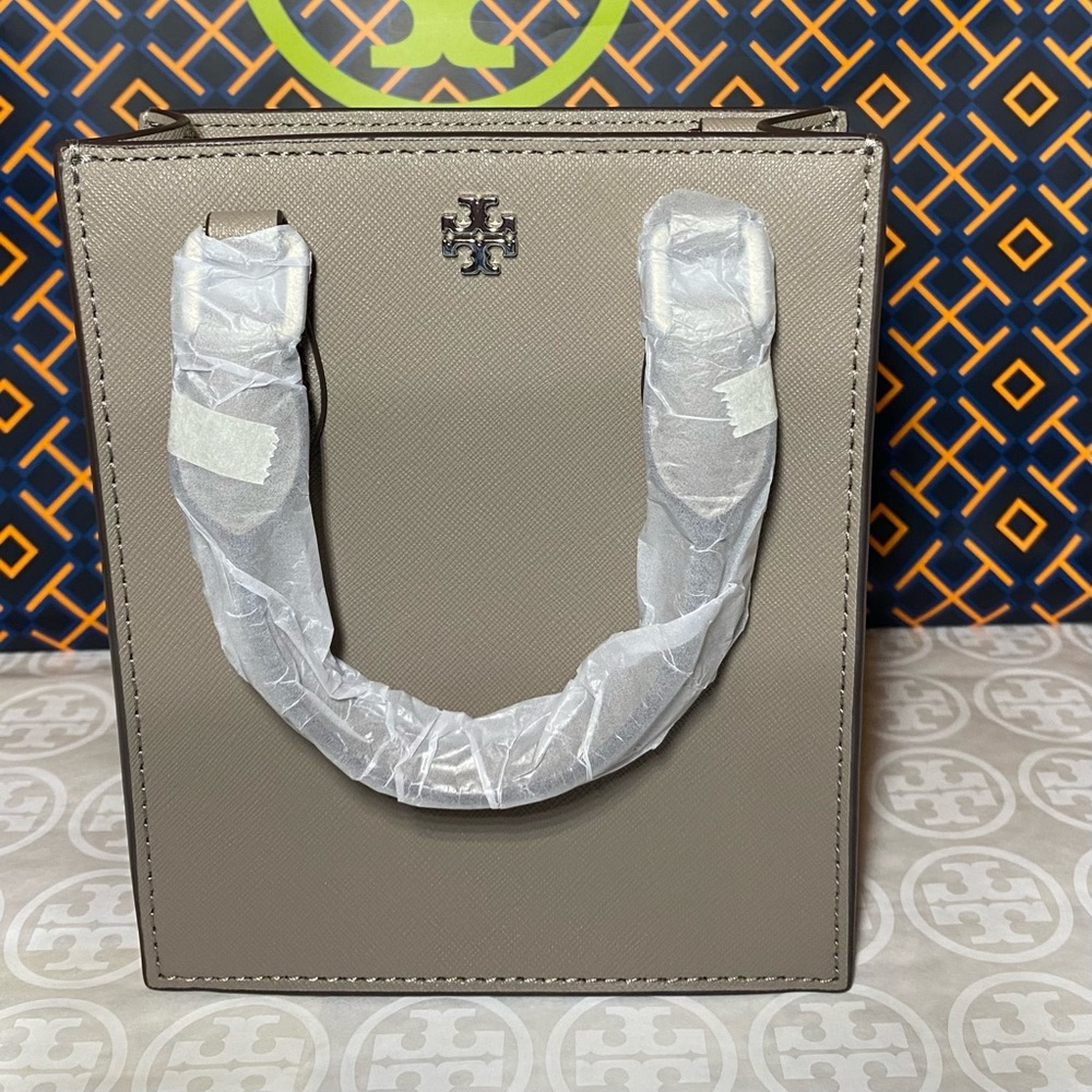 Tory Burch EMERSON Mini Shopper Tote Bag Crossbody Shoulder Bag Purse Gr…